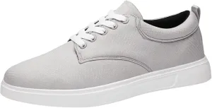 Men Casual Shoes Fashionable and Simple Solid Color Thick Bottomed Flat Bottomed Comfortable Canvas Dress Down Shoes Men