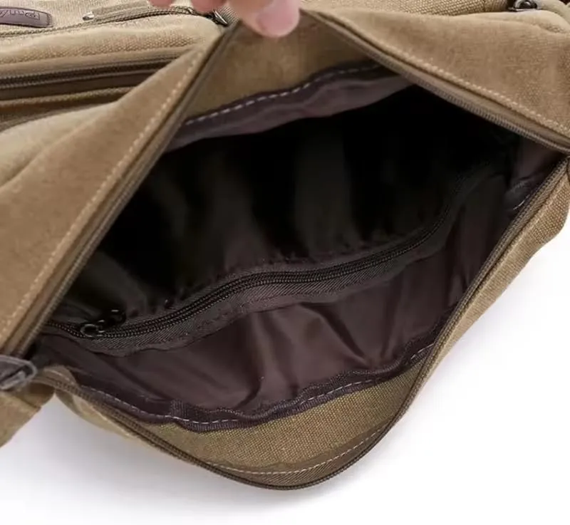 Men Casual Sling Bag Messenger Crossbody Shoulder Unisex Travel Outdoor Vintage Bags