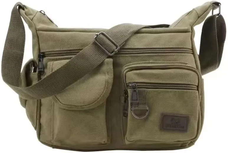 Men Casual Sling Bag Messenger Crossbody Shoulder Unisex Travel Outdoor Vintage Bags