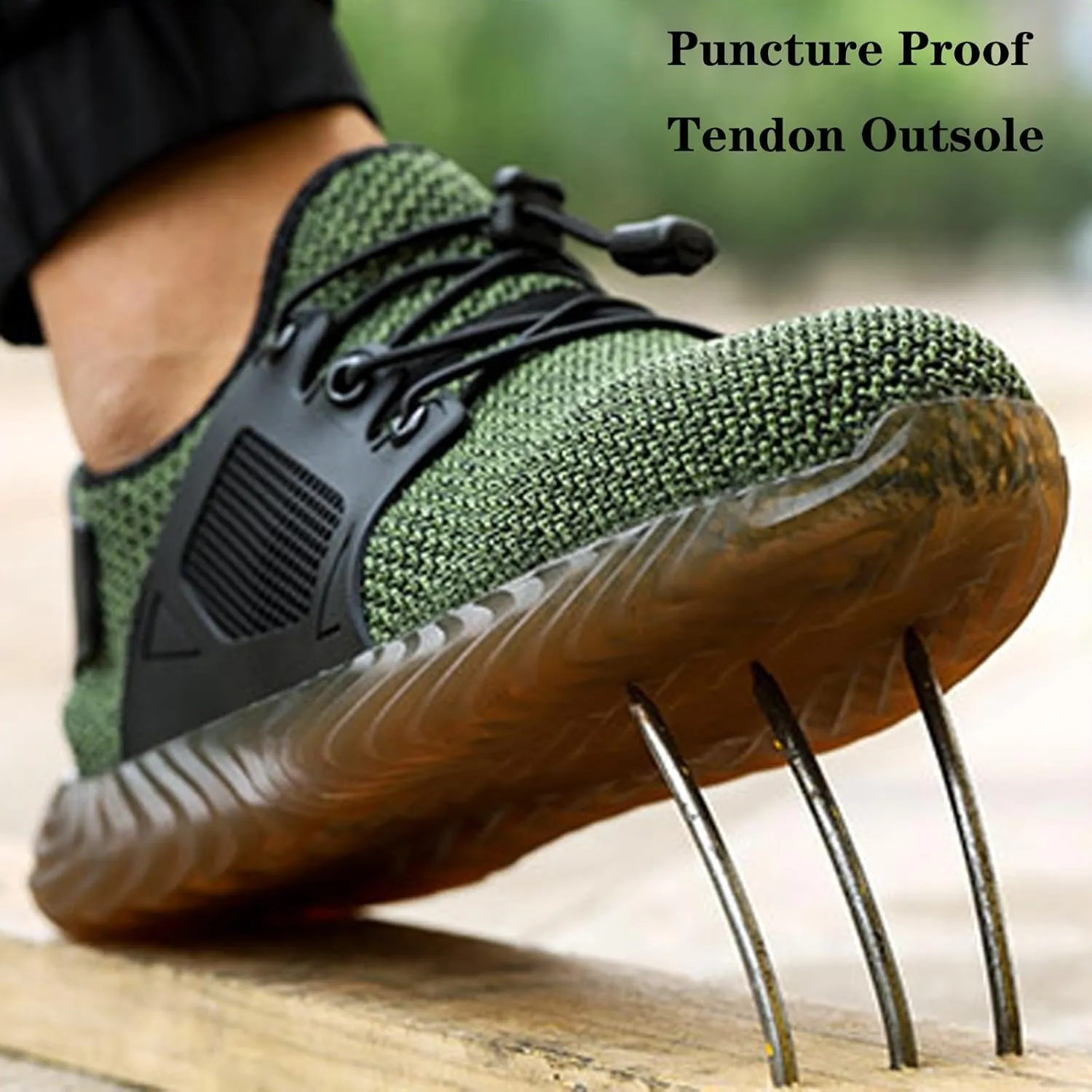 Men's Breathable Mesh Steel Toe Shoes,Lightweight Soft Sole Comfortable Safety Shoes Dock Warehouse Construction Industry Work Shoes,Casual Fashion Non-Slip Sneakers