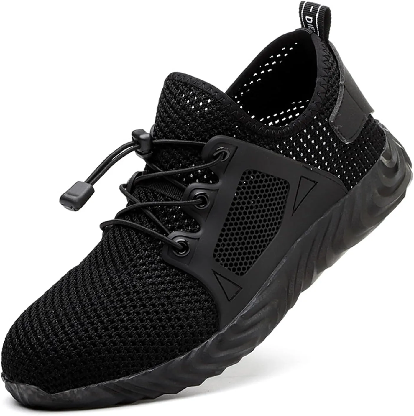Men's Breathable Mesh Steel Toe Shoes,Lightweight Soft Sole Comfortable Safety Shoes Dock Warehouse Construction Industry Work Shoes,Casual Fashion Non-Slip Sneakers