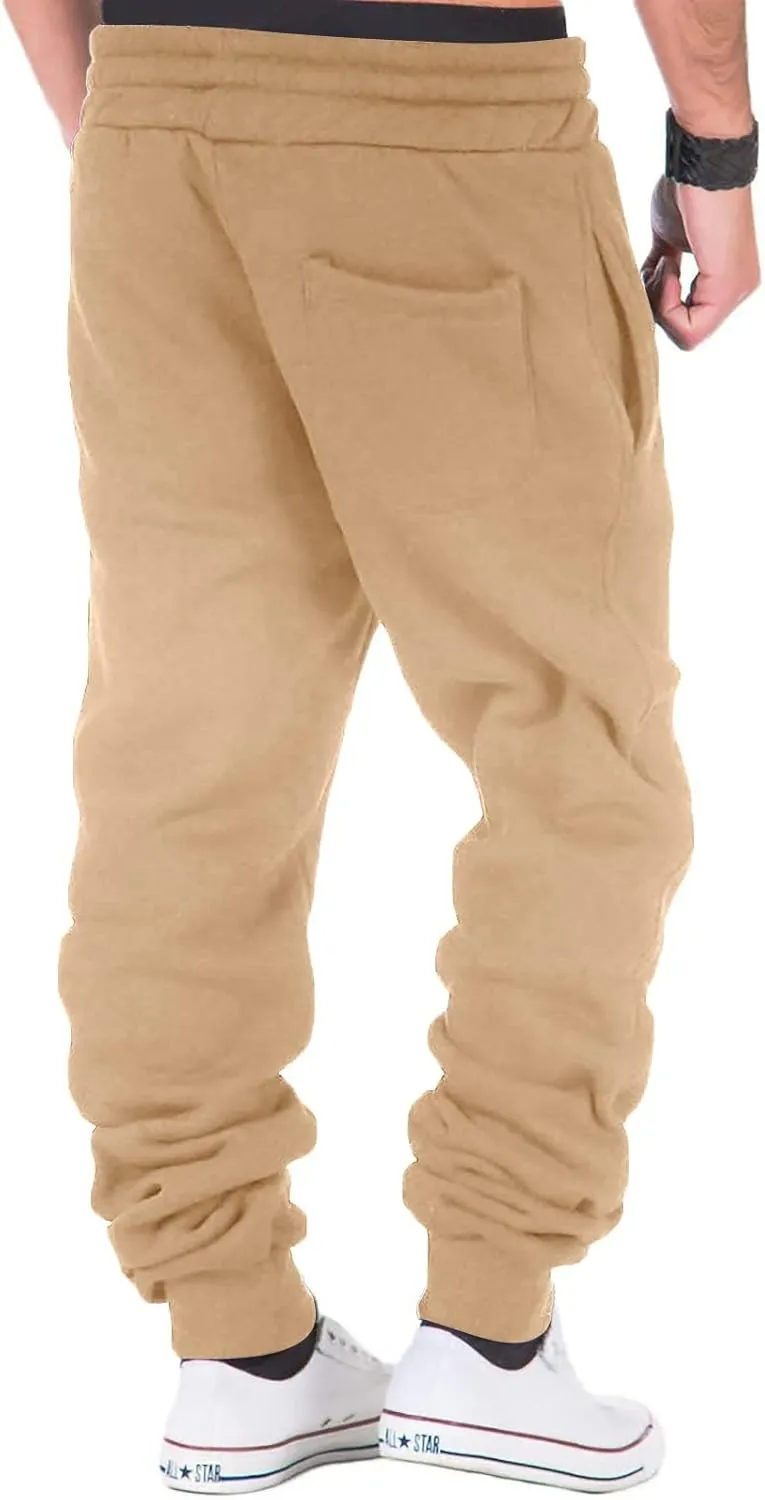 Men's Cargo Sweatpants Pants with Pockets Fleece Cargo Sweatpants Streetwear Hip Hop Pants Cargo Pants Joggers Casual