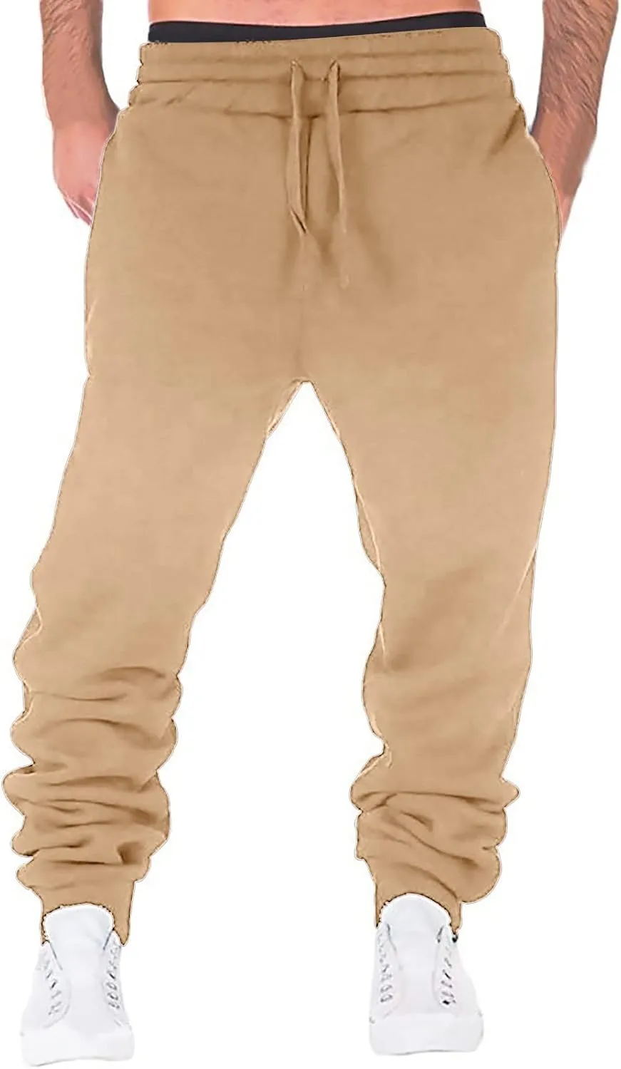 Men's Cargo Sweatpants Pants with Pockets Fleece Cargo Sweatpants Streetwear Hip Hop Pants Cargo Pants Joggers Casual