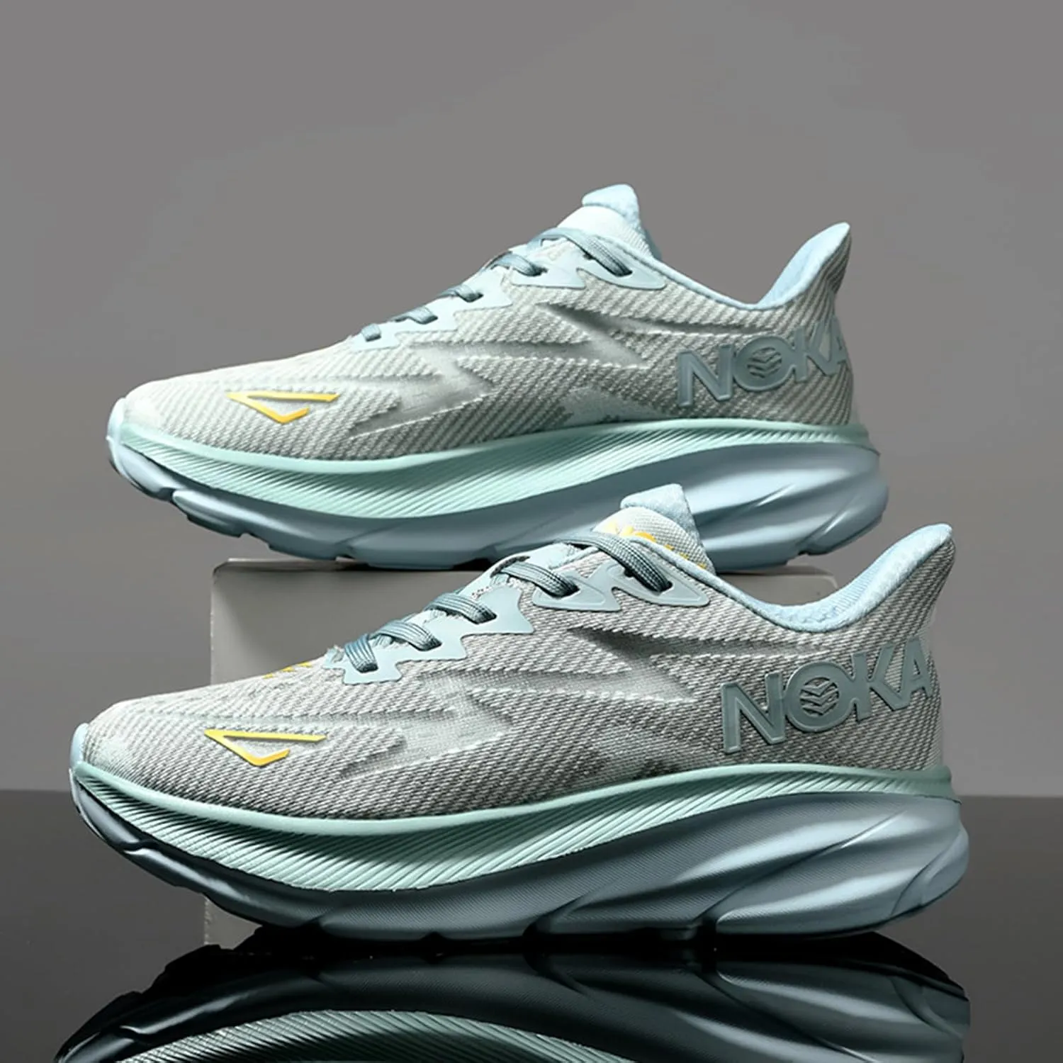 Men's Fashion Sneakers Breathable Mesh Running Shoes Cushioned Athletic Sneakers Non Slip Soft Sole Casual Athletic Walking Shoes