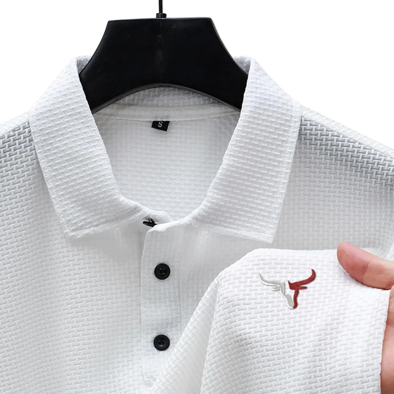 Men's Golf Polo Shirts Crewneck Moisture Wicking Slim Fit Soft Work Summer Shirts