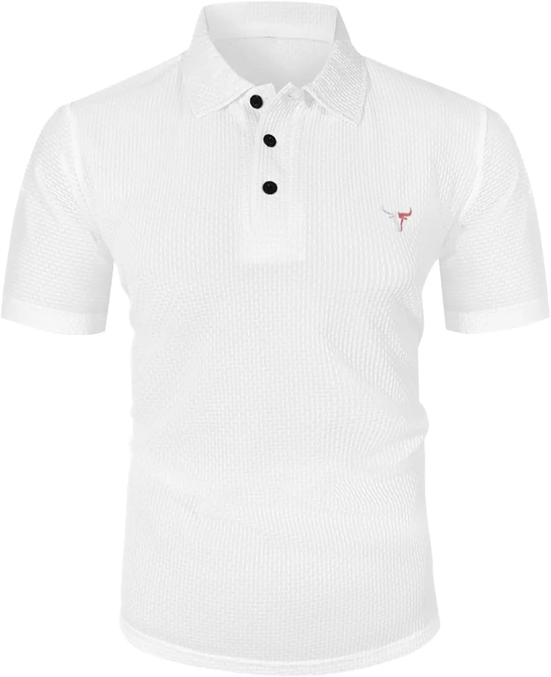 Men's Golf Polo Shirts Crewneck Moisture Wicking Slim Fit Soft Work Summer Shirts