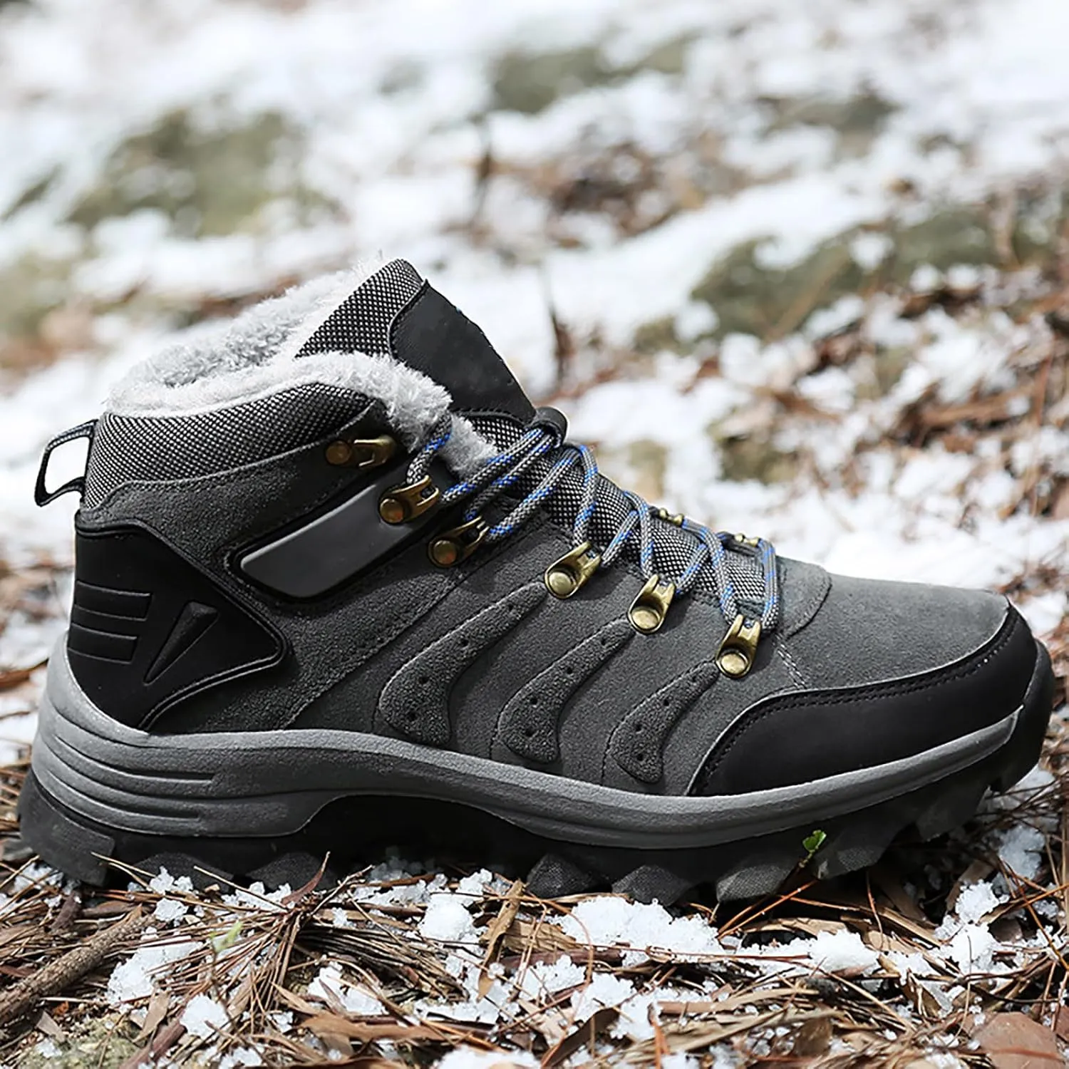 Men's Outdoor Waterproof Hiking Shoes Lightweight Non-Slip Sneakers for Season Camping Walking Work Climbing Shoe