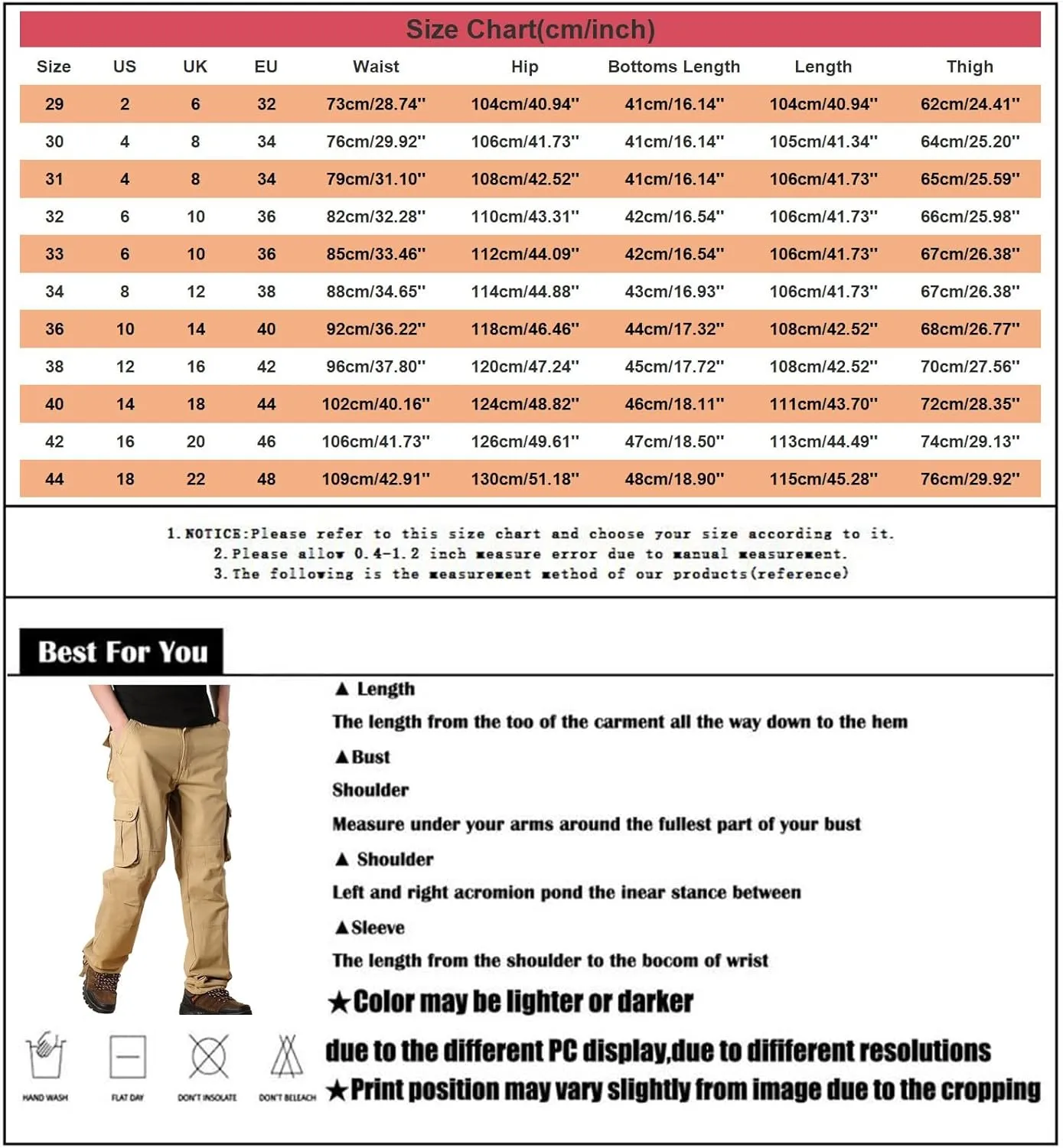 Mens Pants Cargo Drawstring Chino Cargo Pants Lightweight Hiking Pants Outdoor Twill Track Jogging Sweatpants Pants