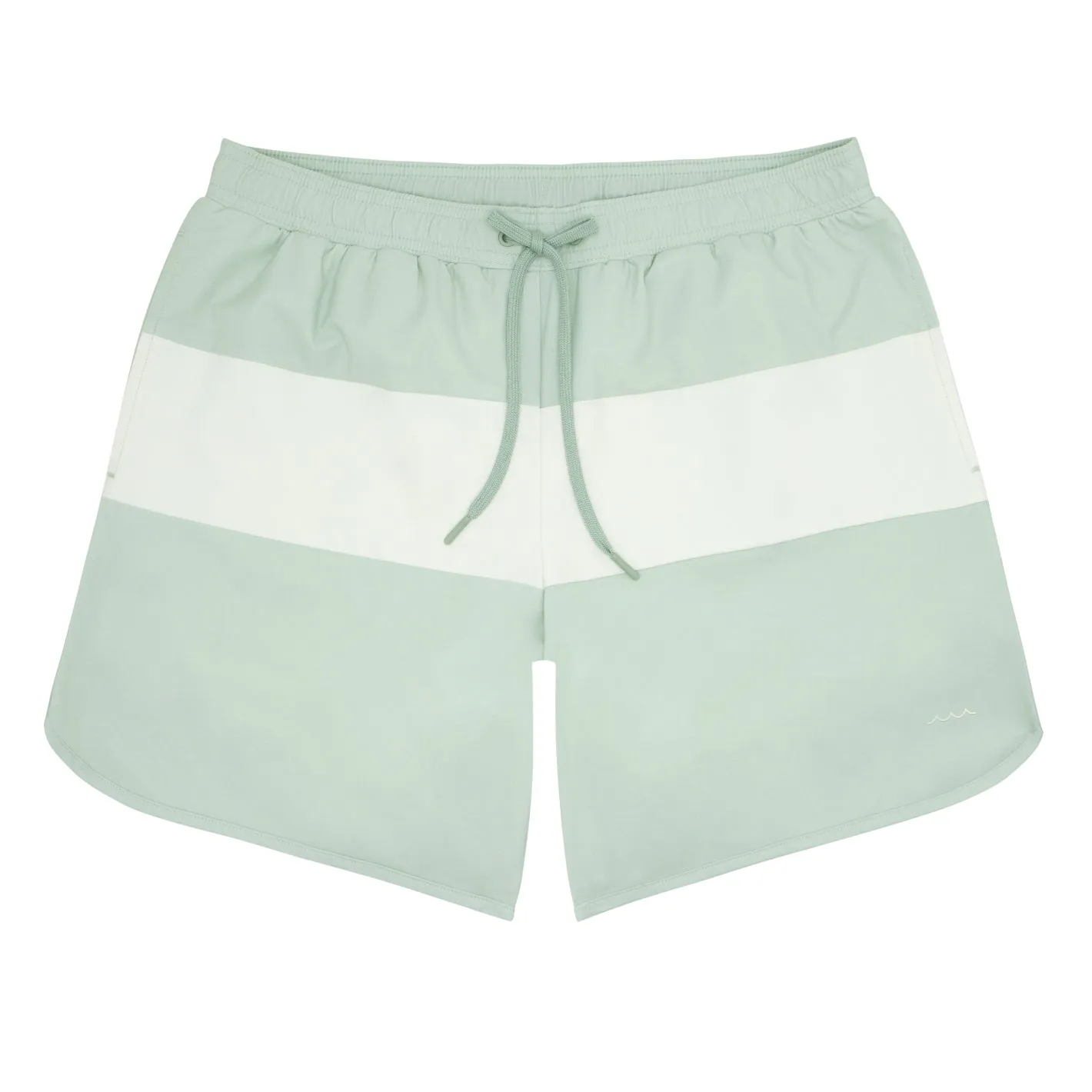 men's pistachio and cream colorblock boardie