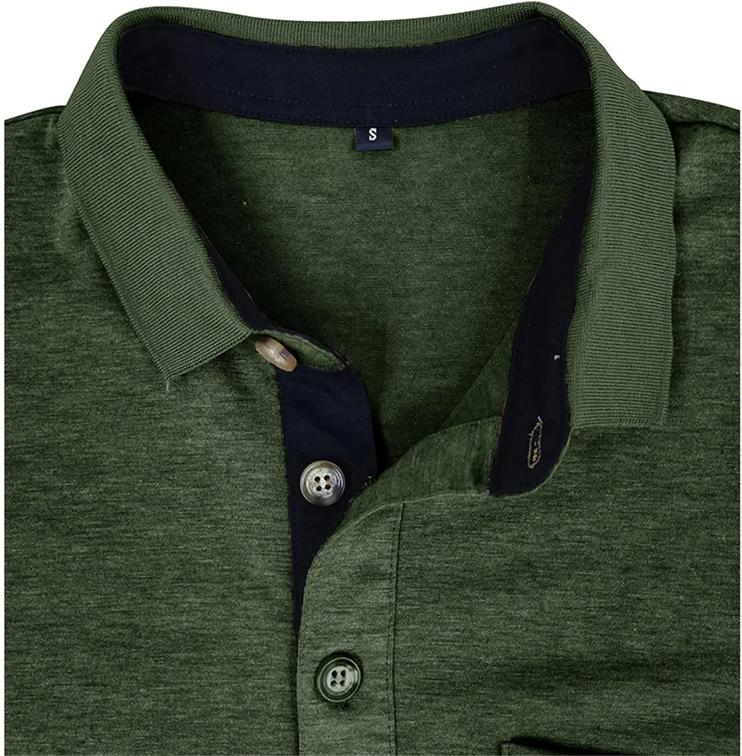 Men's Polo Shirt Moisture Wicking Performance Short Sleeve Golf Shirts Button Athletic Polo Collared Tennis T-Shirt