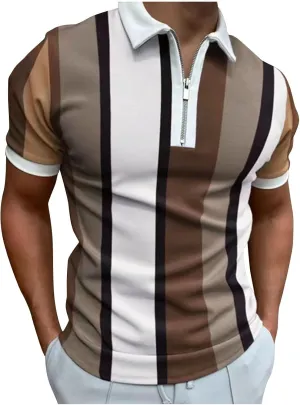 Men's Polo Shirt Short Sleeve Slim Fit Casual Polo Shirts Outdoor Summer Tshirts Big and Tall Sport Muscle Tee