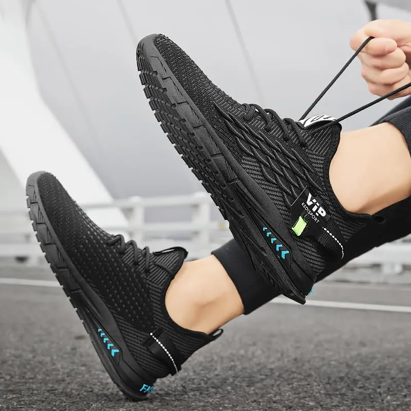 Men's Road-Running-Shoes Walking Fashion Athletic Sneakers Working Gym Comfortable Breathable Mesh Soft Sole Shoes