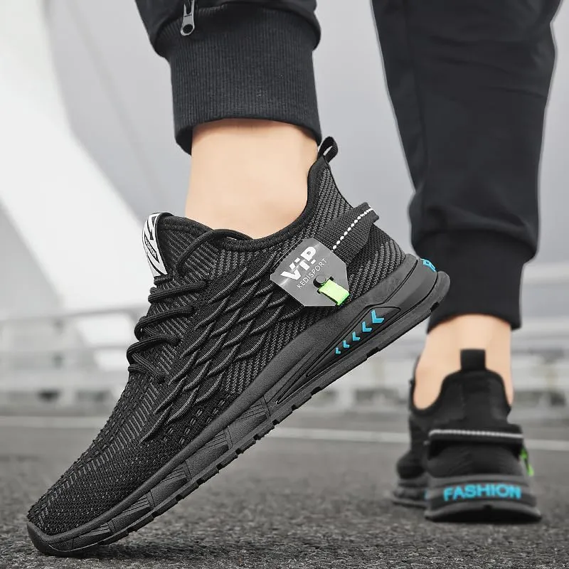 Men's Road-Running-Shoes Walking Fashion Athletic Sneakers Working Gym Comfortable Breathable Mesh Soft Sole Shoes