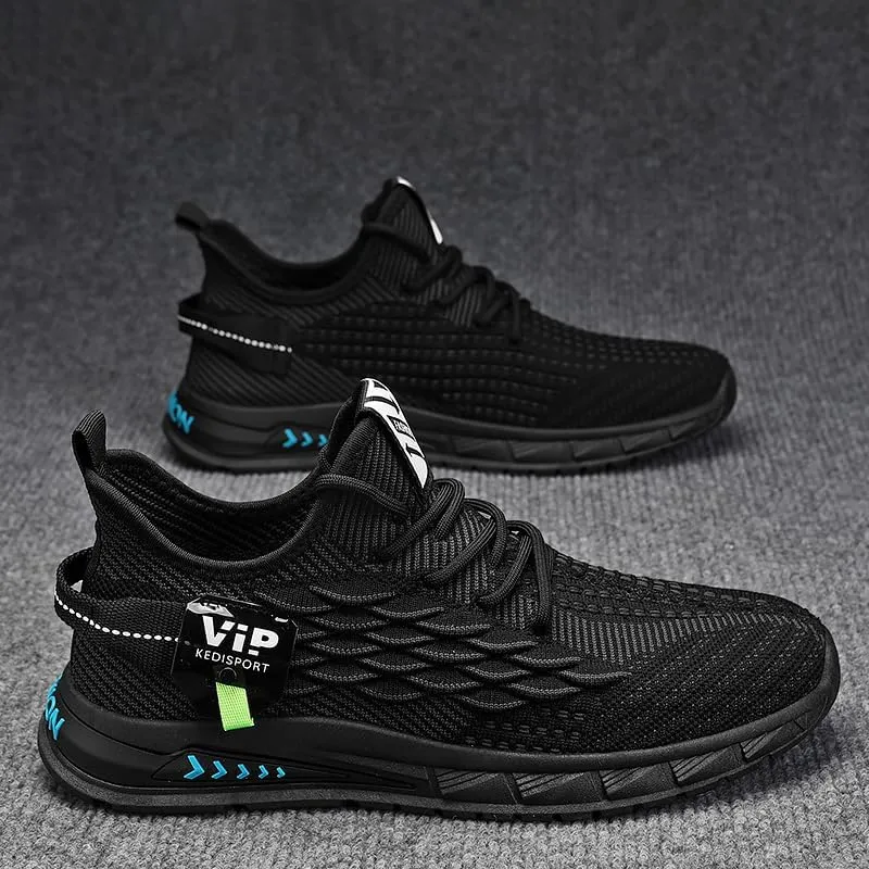 Men's Road-Running-Shoes Walking Fashion Athletic Sneakers Working Gym Comfortable Breathable Mesh Soft Sole Shoes