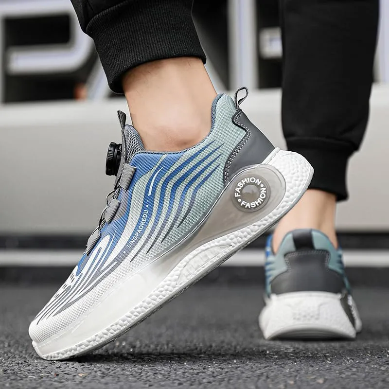 Men's Road-Running-Shoes Walking Fashion Athletic Sneakers Working Gym Comfortable Breathable Mesh Soft Sole Shoes