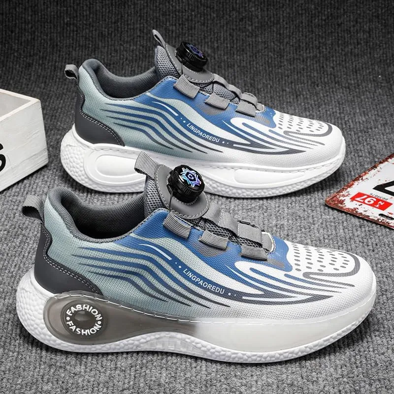 Men's Road-Running-Shoes Walking Fashion Athletic Sneakers Working Gym Comfortable Breathable Mesh Soft Sole Shoes