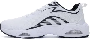 Men's Running Shoes Air Tennis Shoes Comfortable Athletic Sneakers Breathable Non Slip Walking Shoes for Jogging Workout Gym Sports Footwear WhiteBlack US 11.5