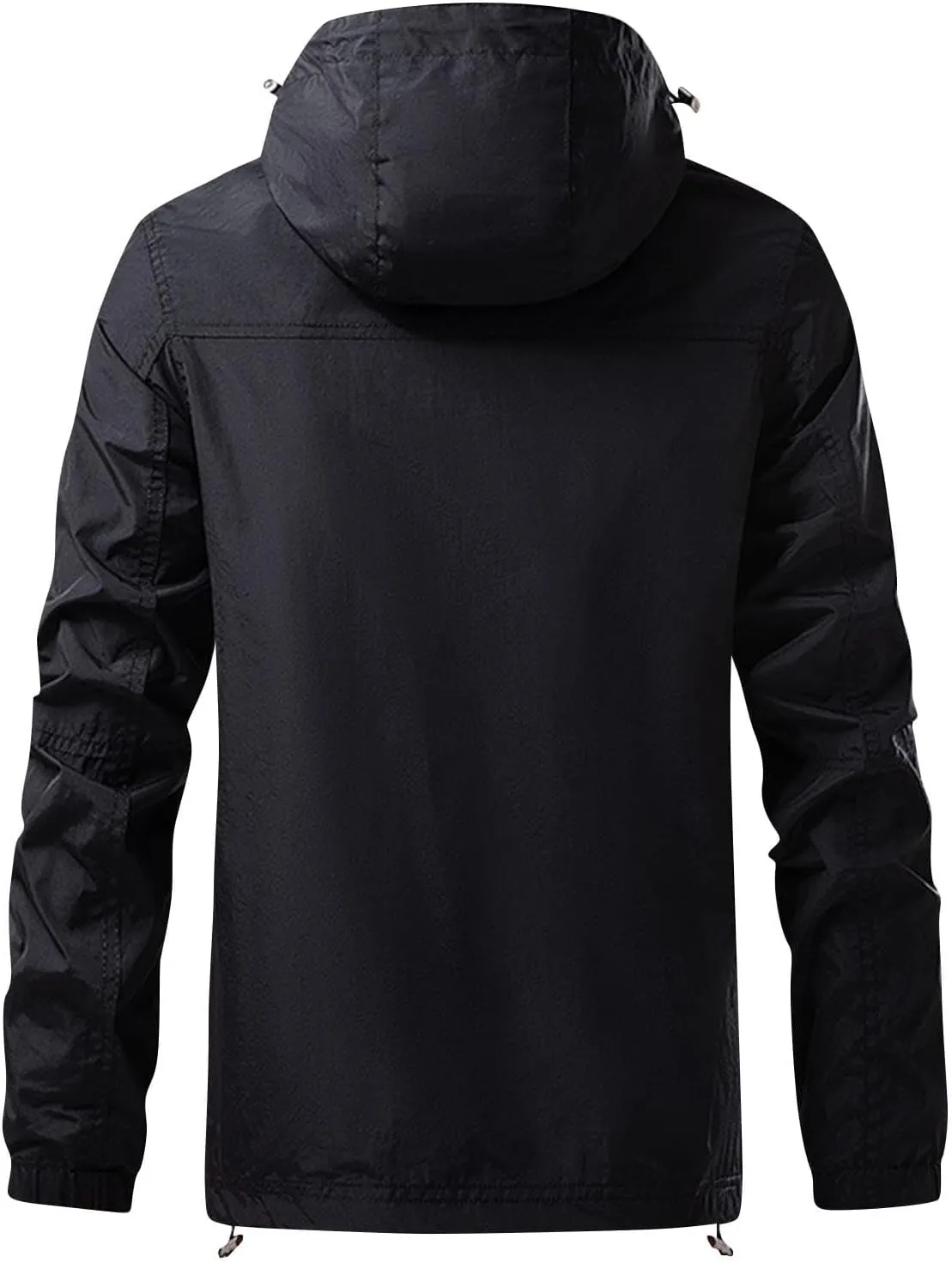 Men's Shell Jacket Waterproof Windbreaker Lightweight Hooded Rain Coat for Men Outdoor Hiking Climbing Traveling