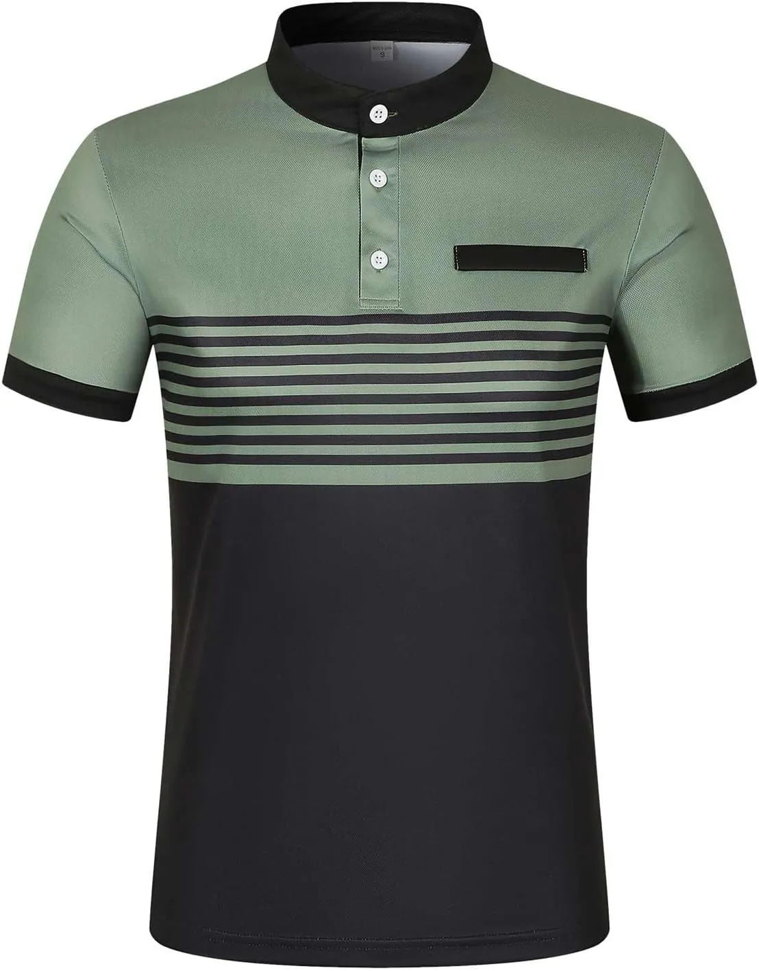 Mens Short Sleeve Polo Shirts for Slim Fit Fashion Casual Button Casual Shirts Lapel Solid Color Work Shirts