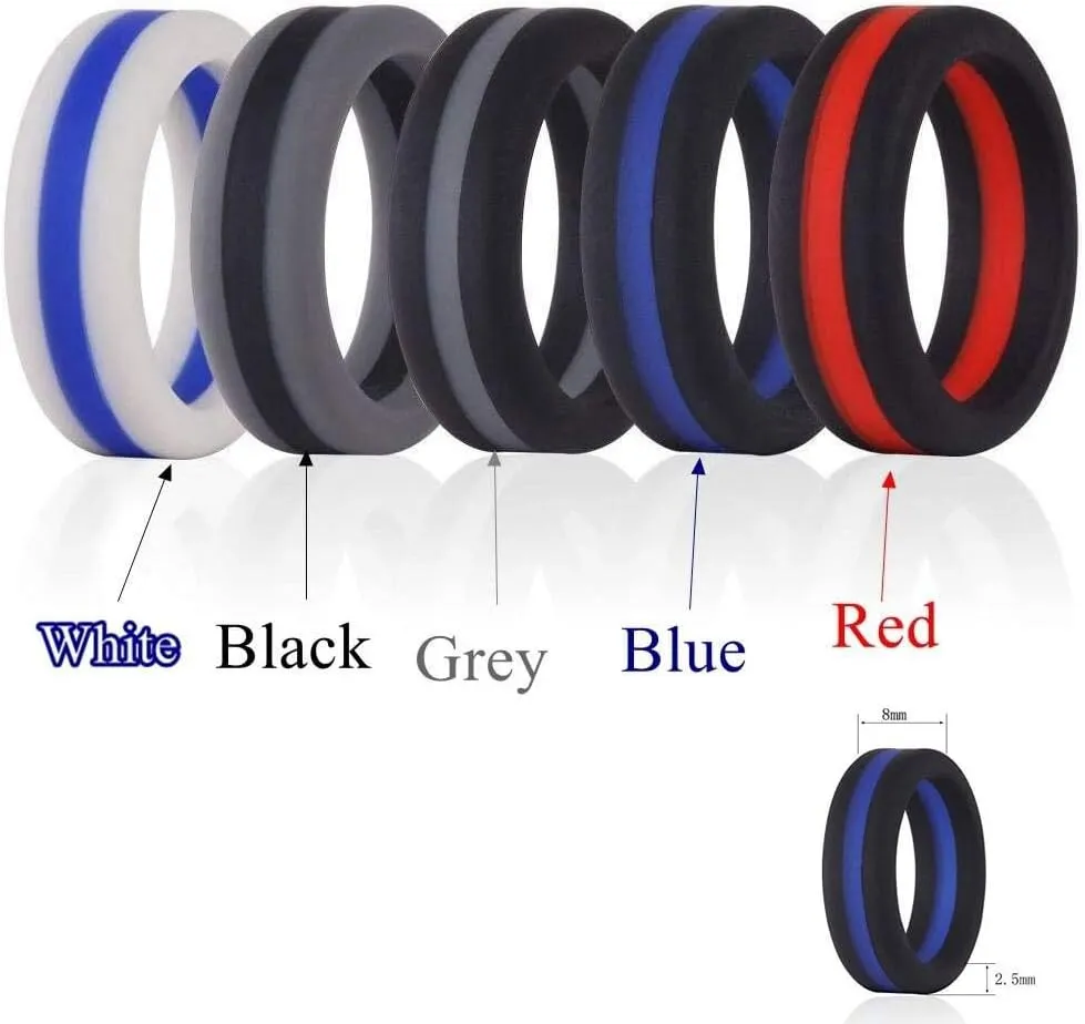Men's Silicone Wedding Band Ring - Light and comfortable Rubber Wedding Ring for Men, Silicone Rings for Men, Mens Wedding Bands, Engagement Ring, Matching Couple Rings