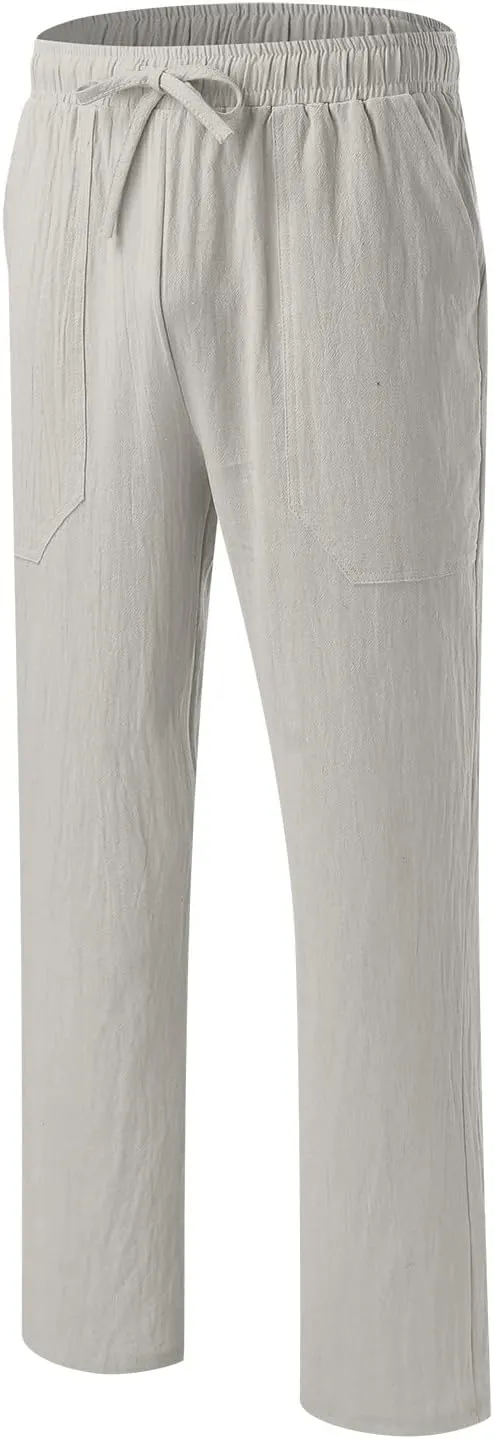 Mens Sweatpants with Pockets Big and Tall Joggers Fashion Men's Sport Color Bandage Casual Loose Sweatpants Drawstring
