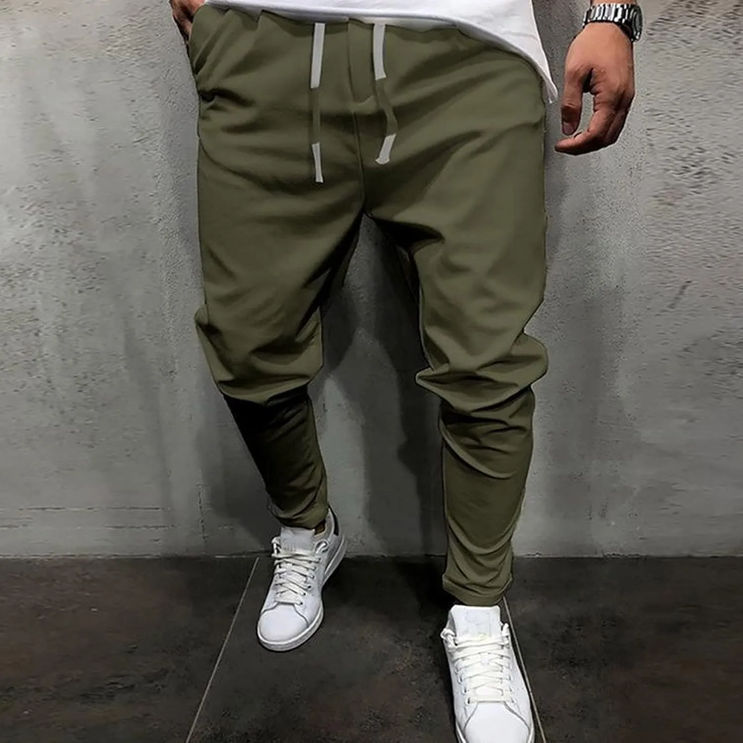 Mens Sweatpants with Pockets Pants Fitness Sports Trousers Men's Cargo Pants Big and Tall Men's Elastic Waist Work
