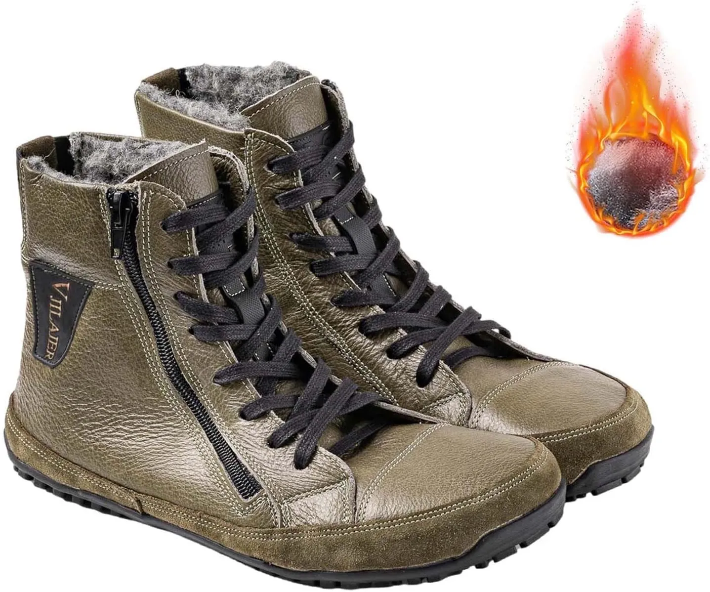 Men's Waterproof Fashion Orthopedic Shoes Suede High Boots Non-Slip Breathable Lightweight Casual Shoes for Walking
