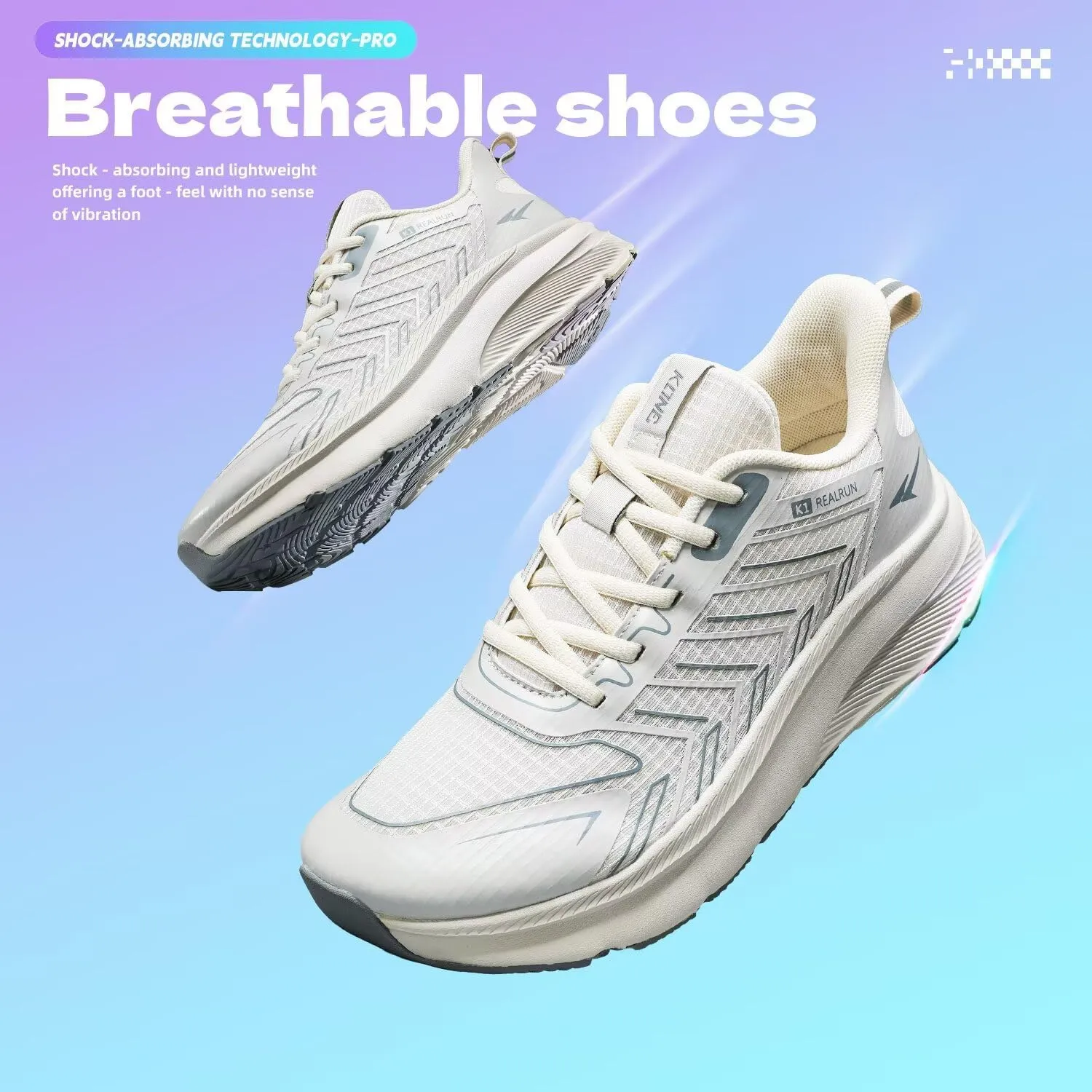 Mens Wide Walking Shoes Soft Sole Non Slip Running Comfortable Tennis Breathable Athletic Gym Workout Sport Sneakers
