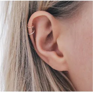Milacolato 8Pcs 925 Sterling Silver Ear Cuffs: Adjustable Non Piercing Cuff Earrings Minimalist Fake Helix Cartilage Earcuff, Dainty Clip-on Earrings Hypoallergenic with 14K Gold Plating for Women Men