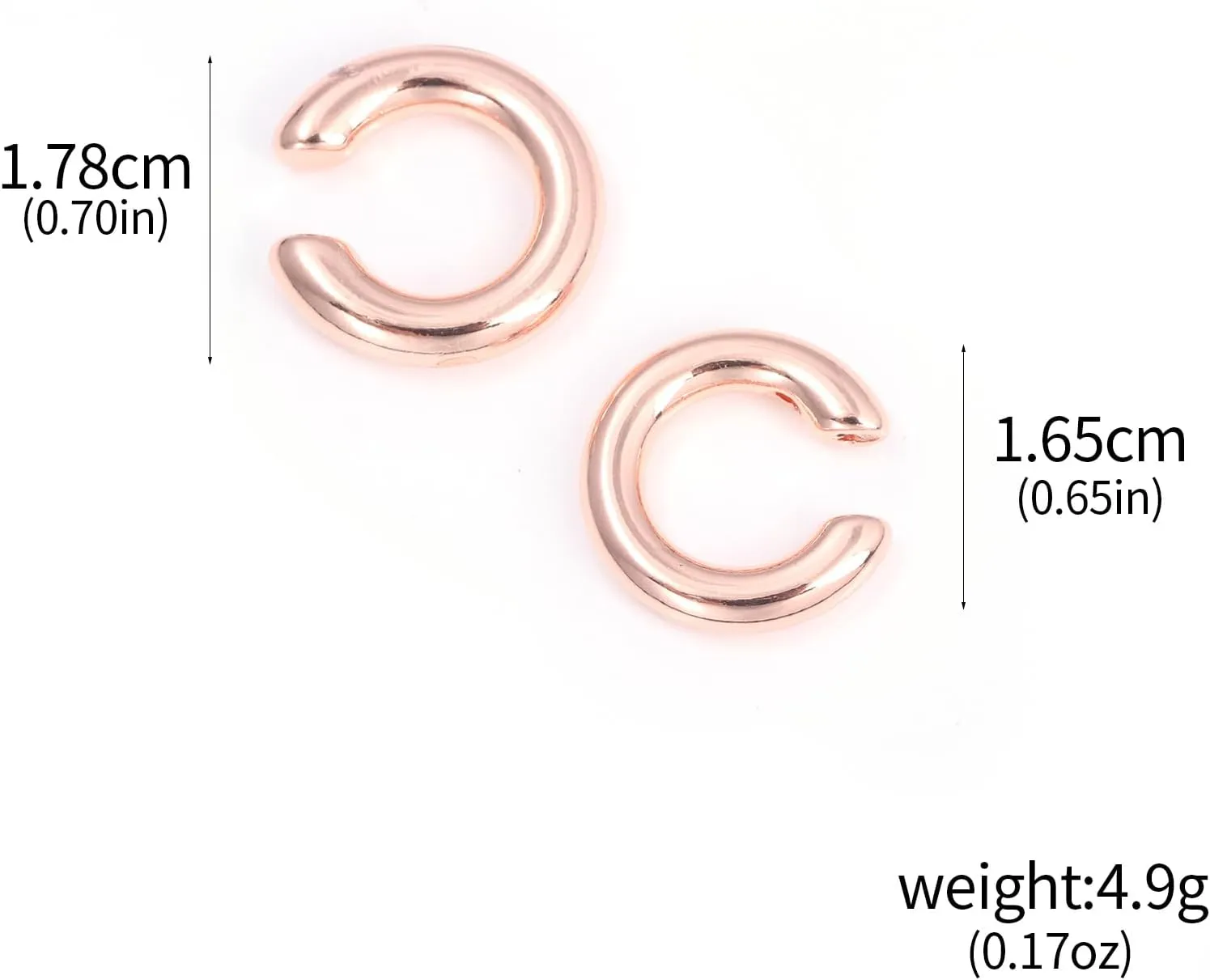 Minimalist Huggie Ear Cuffs Earrings Non Piercing - Clip on Cartilage Wrap Tubular Open Hoop Fake Earrings - Dainty Statement Earring Pair Trendy Jewelry Gift for Women Men