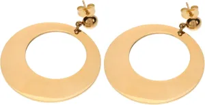 Minimalist Vintage Round Drop Earrings Stainless Steel Hoop Jewelry for Women Chic Dangle Earrings Inspired by Japanese and Korean Fashion Trends Durable and Stylish
