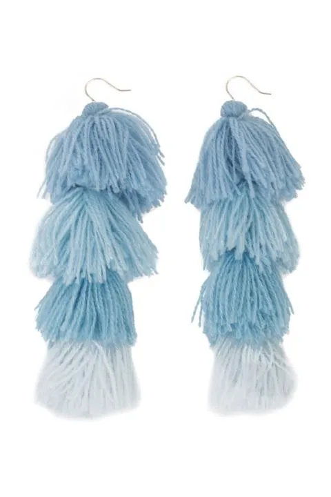 MISA 4 Tassel Tiered Earrings