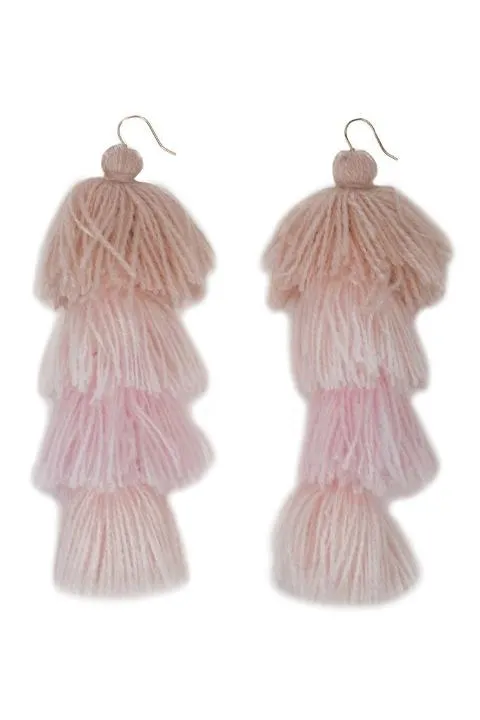 MISA 4 Tassel Tiered Earrings
