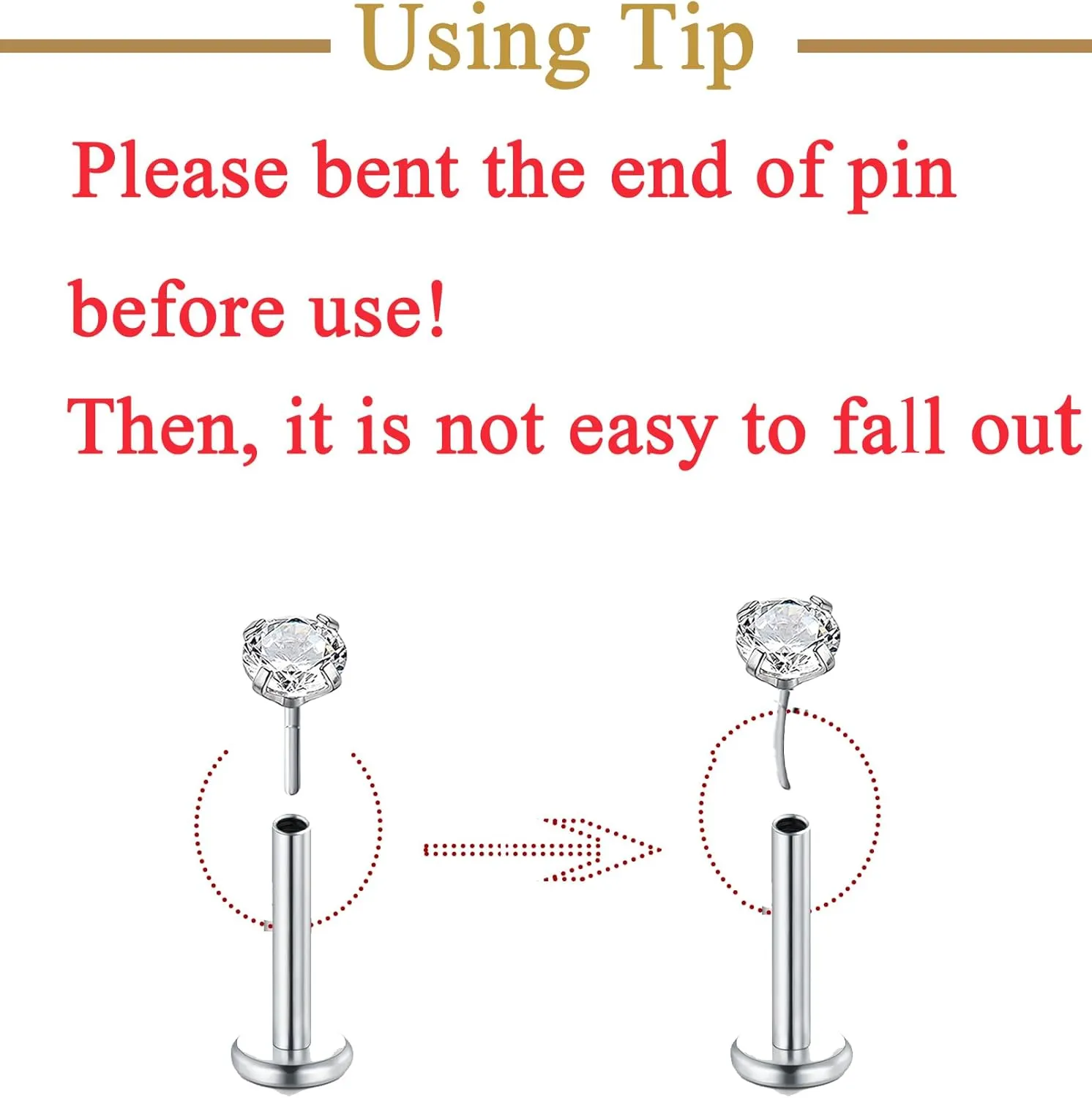 MODRSA Tragus & Helix Piercing Earrings - Flat Back, Forward Helix, Cartilage & Tragus Jewelry