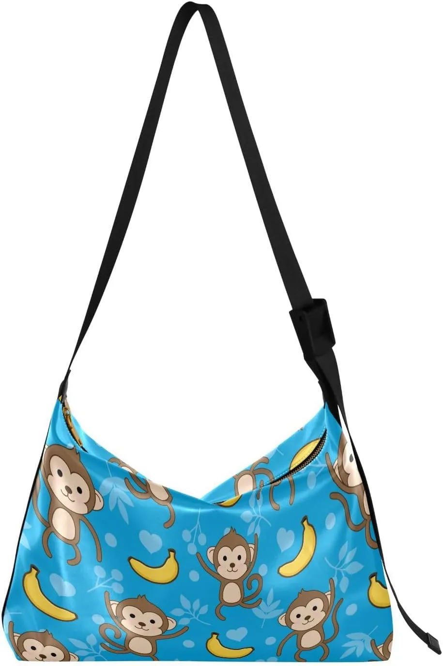 Monkey Banana Hobo Crossbody Bags for Women Leather Large Shoulder Bag Cross Body Trendy Womens Tote Bags Handbag for Travel Shopping