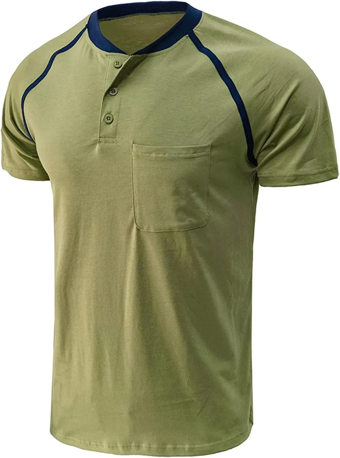 Muscularfit Men's Cotton Linen Casual Long Sleeve Shirt with Pocket 2023 Loose Fit Henley Turndown Short Sleeve Hooded Shirts
