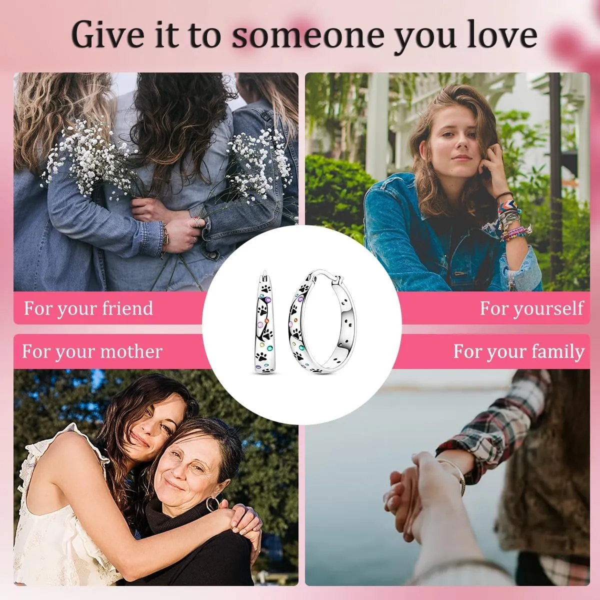 NARMO 925 Sterling Silver Hoop Earrings for Women Hypoallergenic Lightweight Simple Huggie Hoop Earrings Twisted Hoop Earrings Colorful Cubic Zirconia Hoop Earrings Rainbow Hoop Earrings