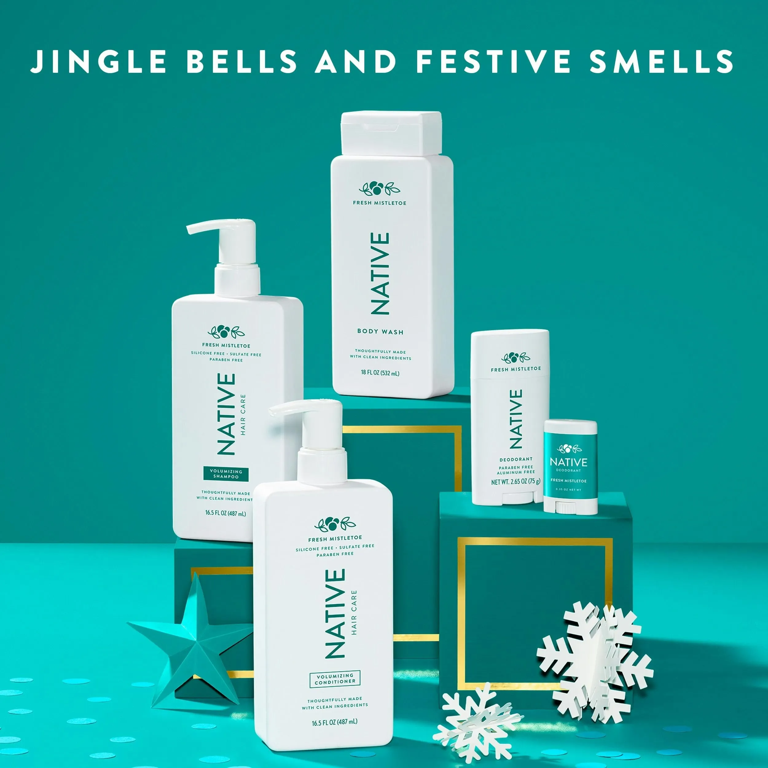 Native Limited Edition Mini Deodorant Fresh Mistletoe, 0.35 oz