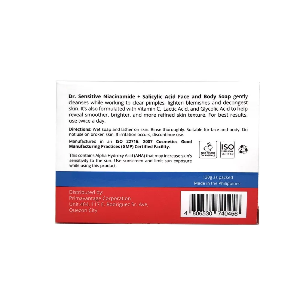 Niacinamide   Salicylic Acid Face and Body Soap 120g