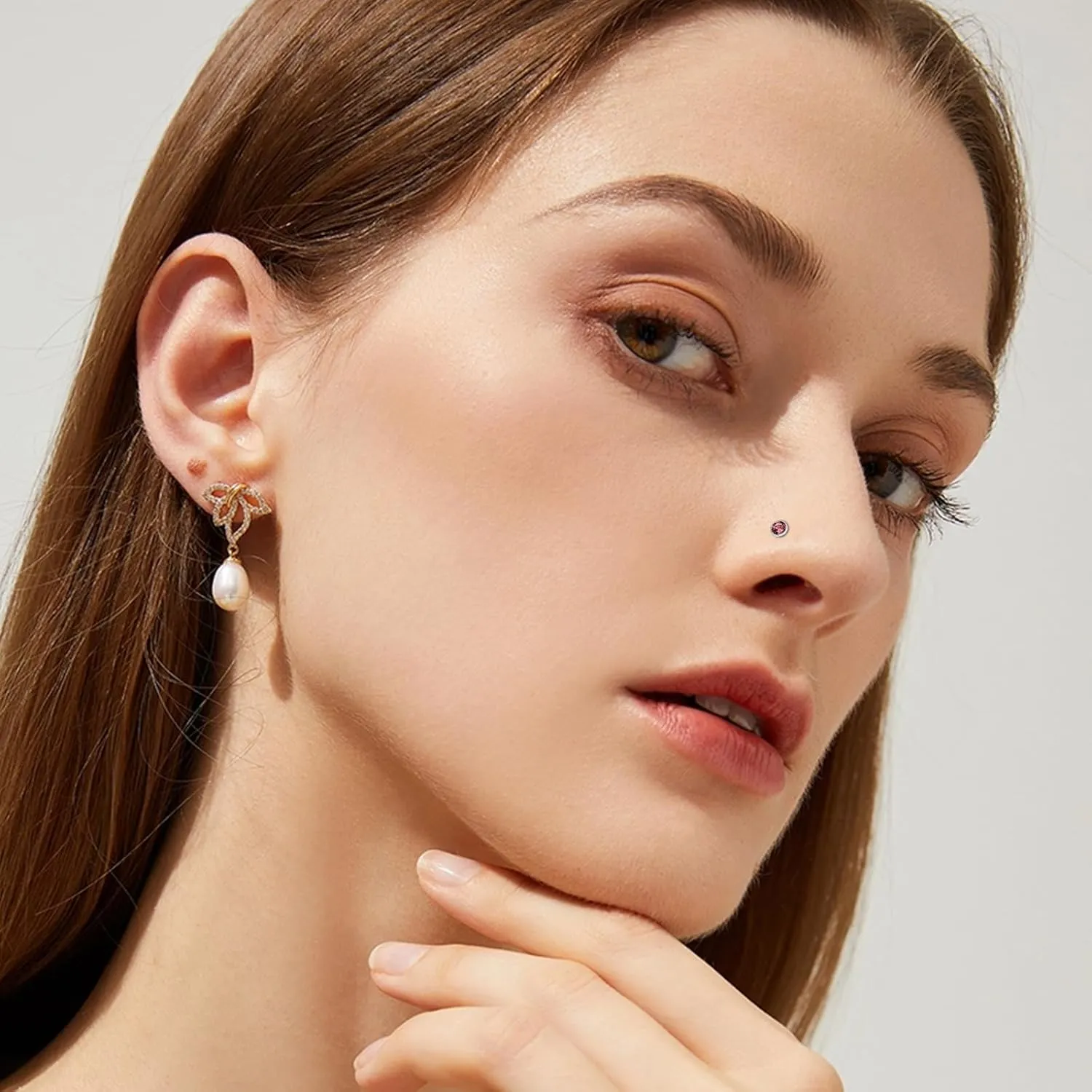 ONESING 36-44 Pcs 18G 20G Nose Rings Studs Nose Rings for Women Nose Piercings Jewelry Surgical Stainless Steel Nose Studs Moon Star Heart Butterfly Hypoallergenic Body Piercing Jewelry for Women Men