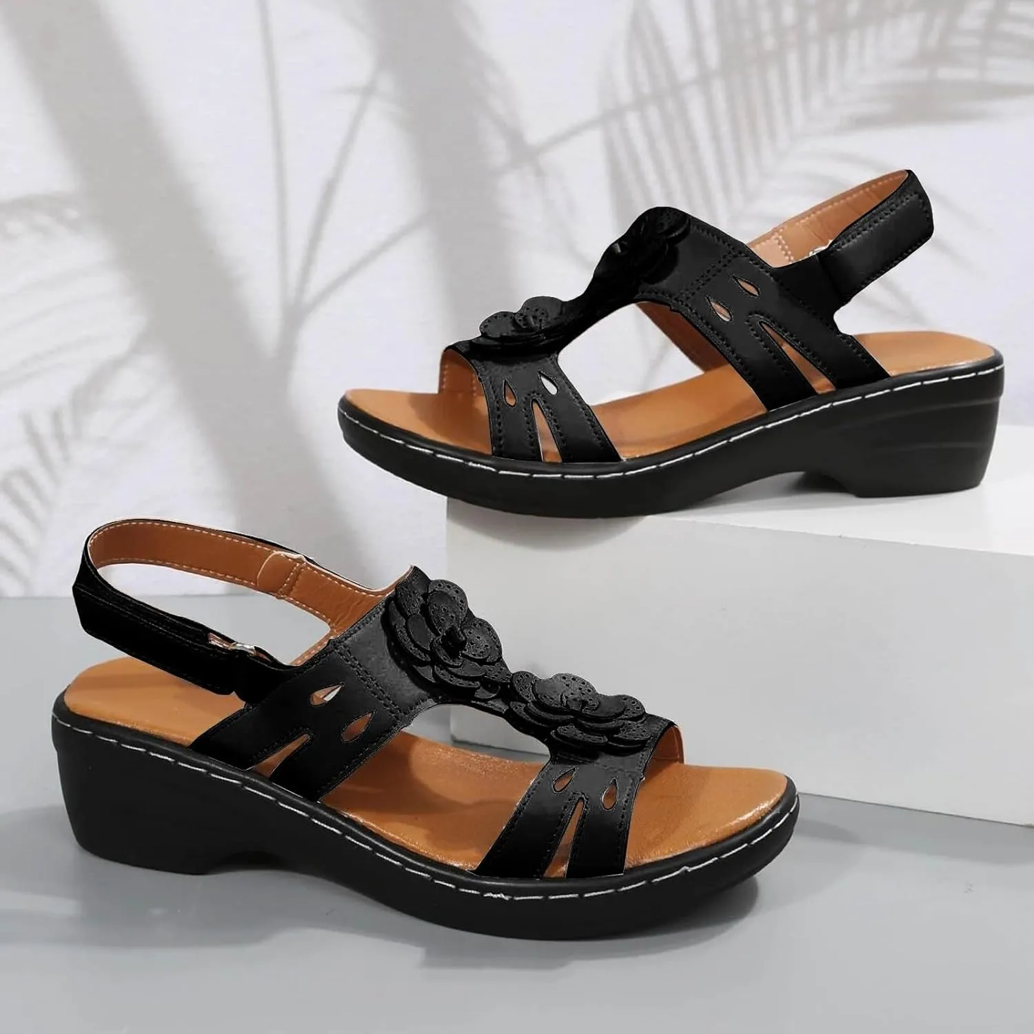 Orthopedic Sandals for Women, Women Platform Sandals Casual Summer Beach Flip Flops Sandals Breathable Wedge Sandals Shoes