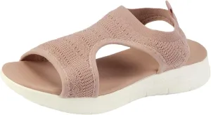 Orthopedic Sandals Women Arch Support Walking Sandals Comfortable Plantar Fasciitis Sport Sandal Mesh Thick-Soled Platform Shoes Open Toe Non-Slip Fishmouth Flying Woven Dress Sports Athletic