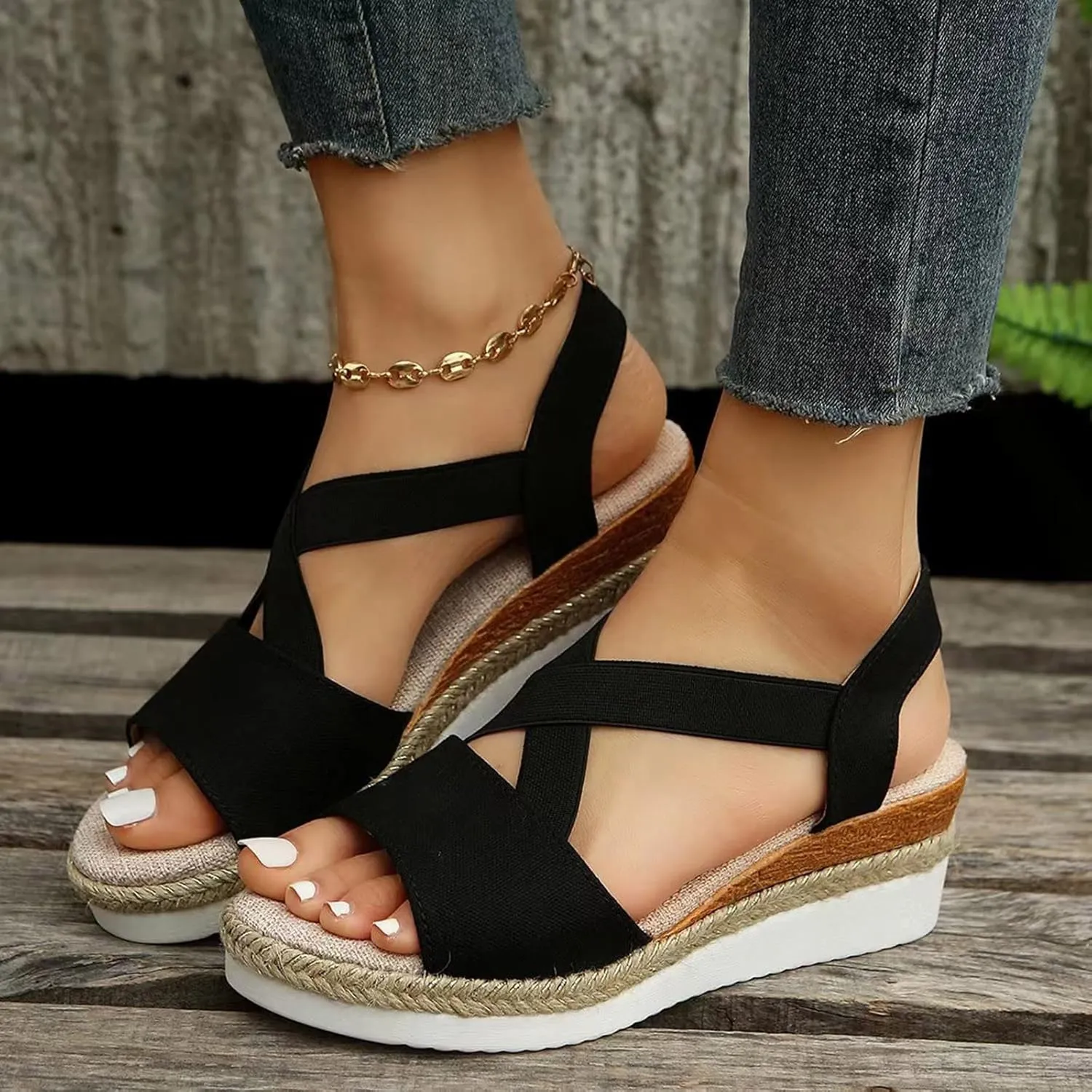 Orthopedic Wedge Sandals for Women Dressy Summer Open Toe Platform Sandals 2024 Casual Comfortable Low Wedges Sandals Shoes