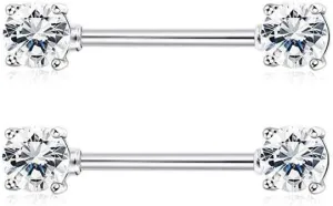 Personalized Nipple Rings Tongue Rings Belly Rings Straight 14G Barbells Piercing Jewelry