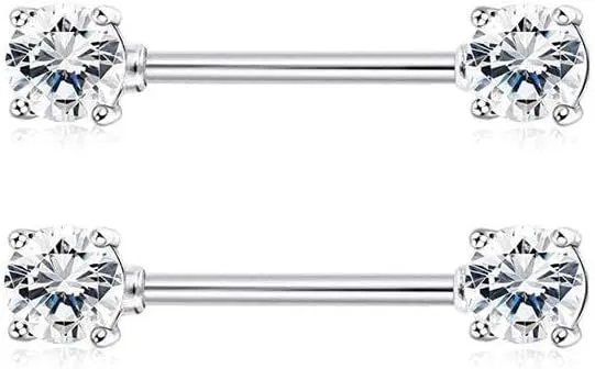 Personalized Nipple Rings Tongue Rings Belly Rings Straight 14G Barbells Piercing Jewelry
