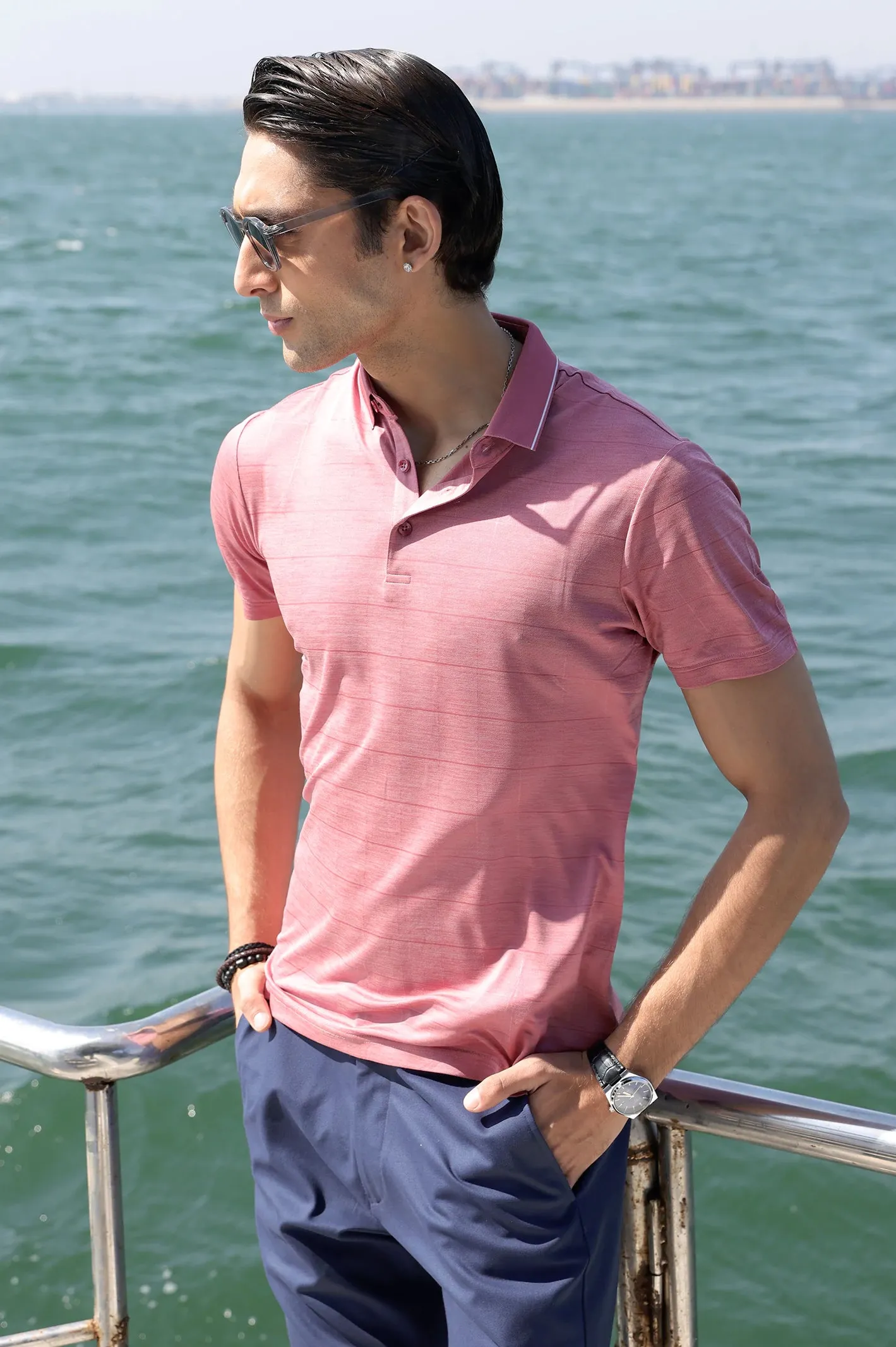 Pink Dry Fit Polo