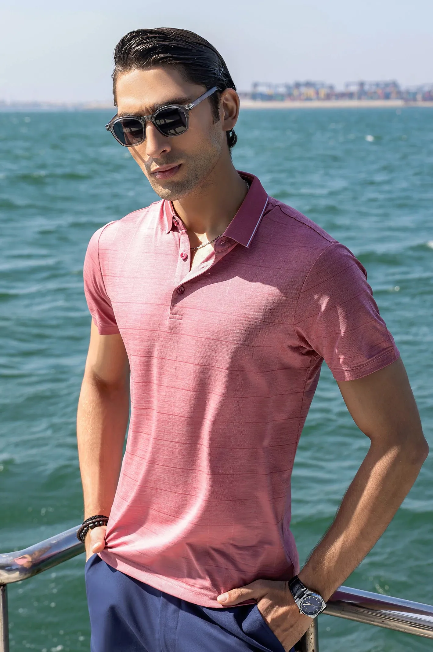 Pink Dry Fit Polo