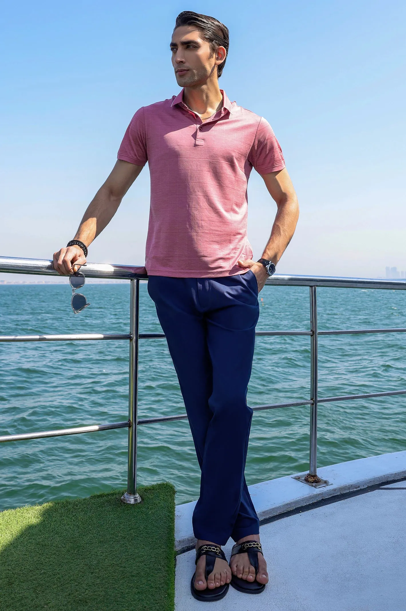 Pink Dry Fit Polo