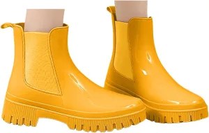 Rain Boots Women Ankle Rain Boots Waterproof Rubber Chelsea Boots Short Rain Boots Waterproof Garden Shoes