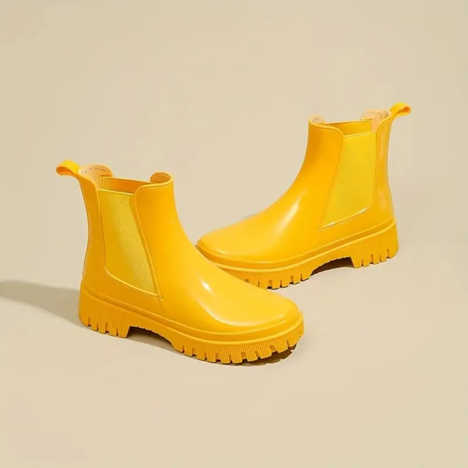 Rain Boots Women Ankle Rain Boots Waterproof Rubber Chelsea Boots Short Rain Boots Waterproof Garden Shoes